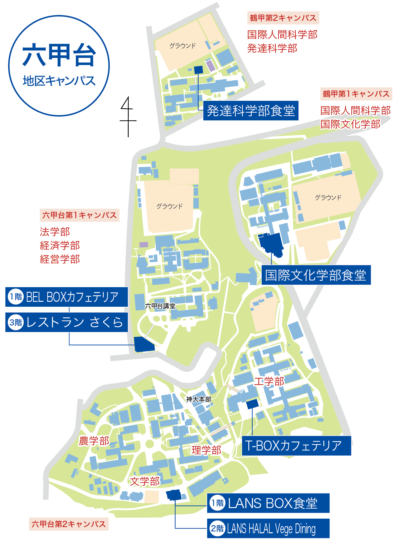 六甲台地区キャンパス