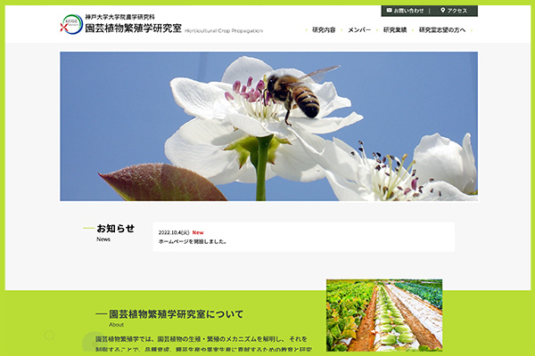 神戸大学大学院農学研究科 園芸植物繁殖学研究室